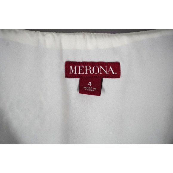 Merona Dress Shades of Purple Ruffles Elastic Waist Womens Size (4) 4X Knee Leng - Picture 6 of 8